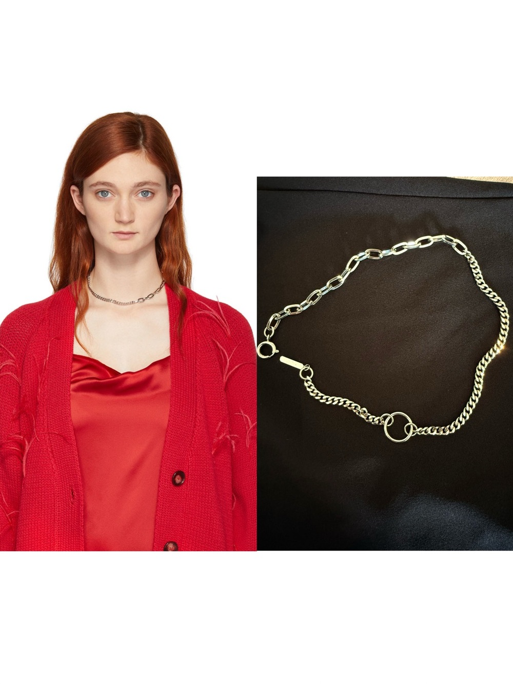 Justine Clenquet Hari Silver Chain Necklace